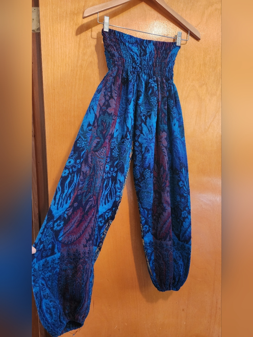 Calluna Bright Blues and Purples Harem Pants - Picture 4 of 8